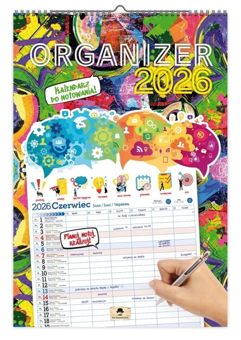 Kalendarz 2026 A3 ścienny jednostronny organizer