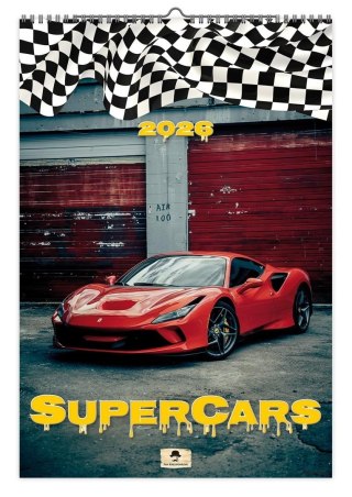 Kalendarz 2026 ścienny super cars