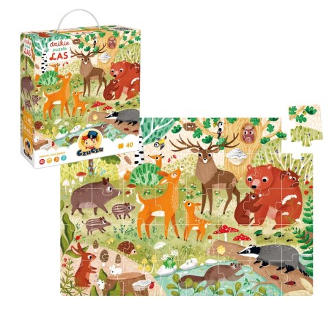 Puzzle CzuCzu Las - leśne zwierzęta 40 elementów od 3 lat