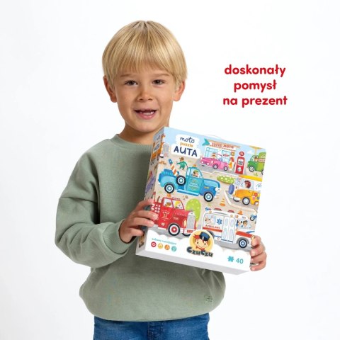 Puzzle CzuCzu Moto Auta 40 elementów - pojazdy 3+ układanka