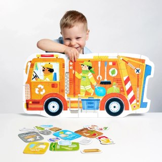 Puzzle Śmieciarka 26 elementów - układanka edukacyjna CzuCzu 2+