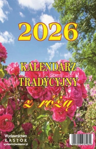 Kalendarz 2026 zdzierak tradycyjny z różą