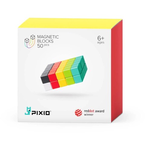 Klocki magnetyczne Pixio Design Series 50 elementów 6+