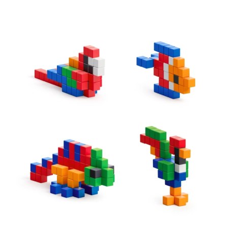 Klocki magnetyczne Pixio Bright Animals 90 el. - zestaw 6+