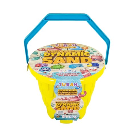 Piasek dynamiczny zestaw plaża z wiaderkiem - Tuban 3+
