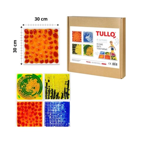 Teksturowane maty płynne sensoryczne 4 szt. - Tullo 3+