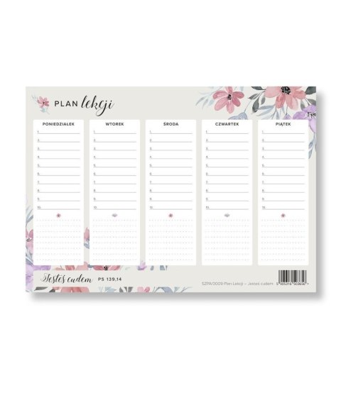 Plan lekcji - Jesteś cudem