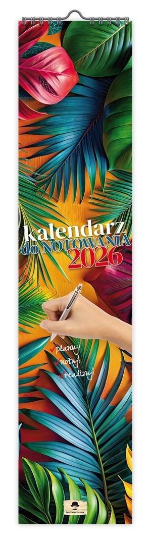 Kalendarz 2026 paskowy wąski do notowania