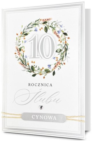 Karnet Rocznica ślubu 10