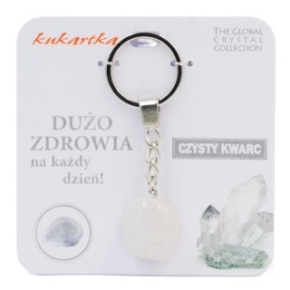 Brelok Dużo zdrowia czysty kwarc