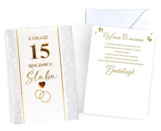 Karnet Rocznica ślubu 15