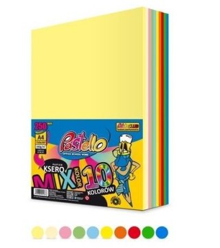 Papier ksero A4 160g 10 kolorów 250 arkuszy