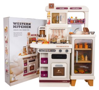 MEGA Kuchnia z Funkcją Świateł, Dźwięku i Pary + Akcesoria Beżowa