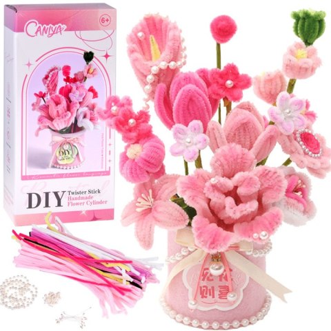 Zestaw kreatywny DIY Stwórz materiałowe KWIATY w wazonie Flowerbox ZA5866