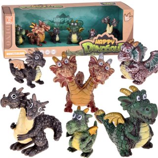 Zestaw Figurek Bajkowe Smoki 6 szt. Magiczne Stworzenia ZA5883