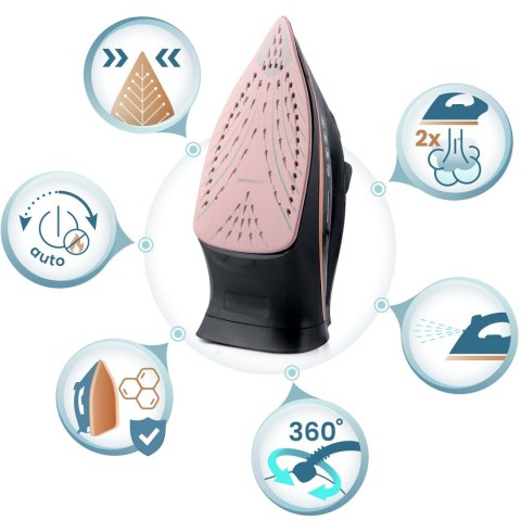 Żelazko parowe 3000W Berdsen BD-332 ceramiczna powłoka praca w pionie