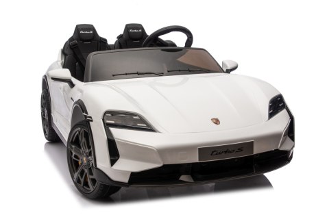 Porsche Taycan Turbo S Biały 24V Autko na Akumulator 2x90W z Pilotem