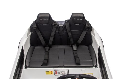 Porsche Taycan Turbo S Biały 24V Autko na Akumulator 2x90W z Pilotem