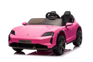 Taycan Turbo S Różowy 24V Licencjonowany Pojazd Elektryczny 2x90W