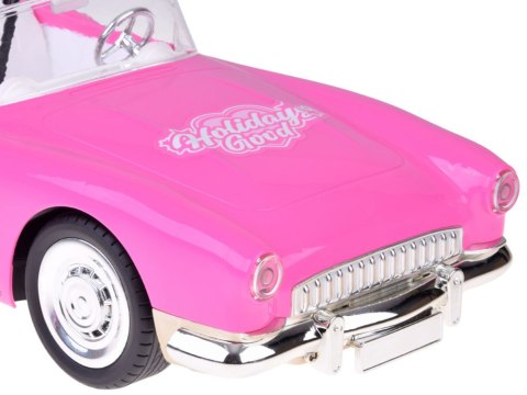 Autko Retro Cadillac na pilota + Elegancka Lalka w Futrze RC0745