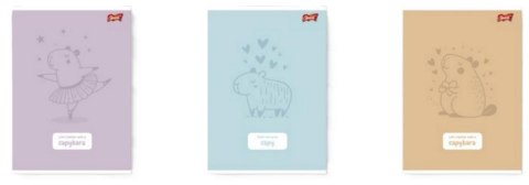 Zeszyt A5/32K kratka Kapibara Pastel (15szt)