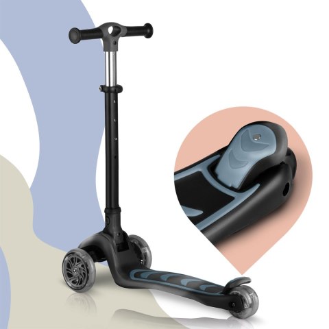 Hulajnoga trójkołowa dla dzieci balansowa siedzisko Nukido Flippo - czarna