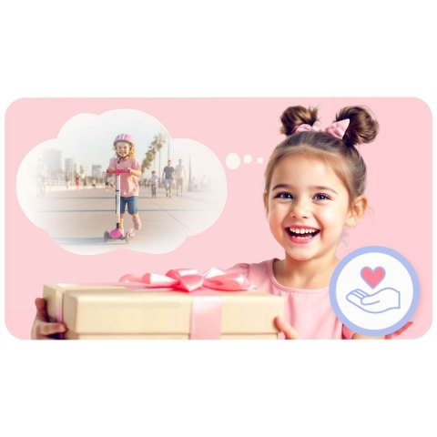 Hulajnoga trójkołowa dla dzieci balansowa świecąca w ciemności Ricokids Jelly - różowa