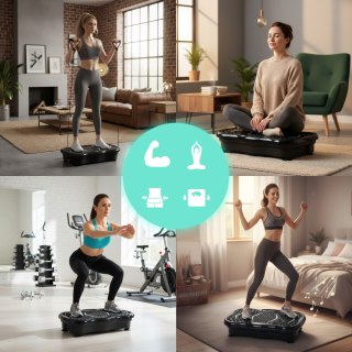 Platforma wibracyjna antycelulitowa masażer z ekspanderami + pilot MOVEPRO