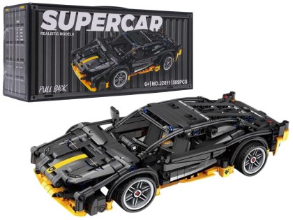 Zestaw Klocków Auto Sportowe Czarne 589el.