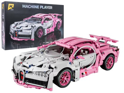 Zestaw Klocków Auto Sportowe Różowe 1132el.