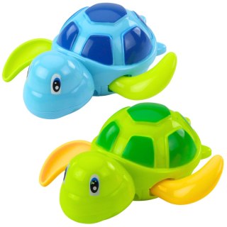 Zabawka Do Kąpieli Nakręcany Żółw Niebieski Żółty 13 cm