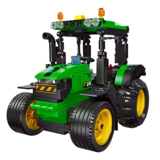 Klocki Konstrukcyjne Traktor Farmerski Rolniczy Zielony 304 el.