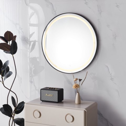 Lustro łazienkowe LED okrągłe ścienne 80 cm 3 barwy anti-fog włącznik dotykowy ModernHome