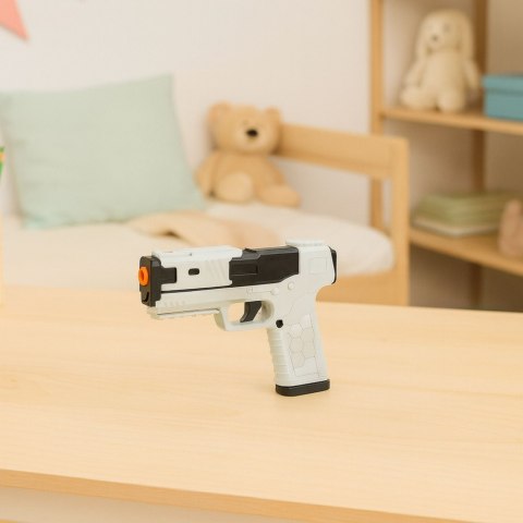 Pistolet Zabawkowy Naboje Piankowe Amunicja Łuski Biały