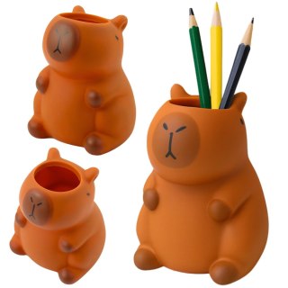 Pojemnik Na Długopisy Kapibara Figurka Organizer Brązowa 10 x7 cm