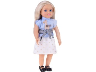 Elegancka Lalka 48 cm z długimi blond włosami - urocza stylizacja ZA5843