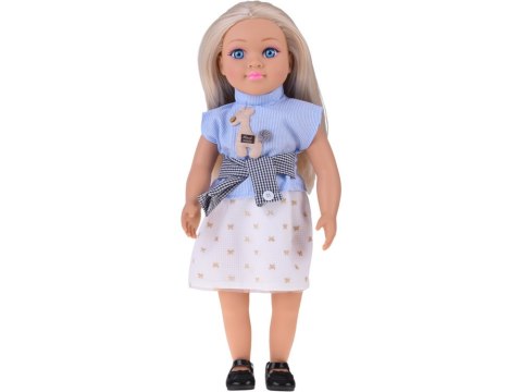 Elegancka Lalka 48 cm z długimi blond włosami - urocza stylizacja ZA5843