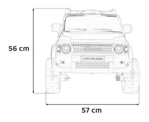 Auto na Akumulator dla Dzieci Toyota Land Cruiser PRADO – Mocne Silniki 4x4