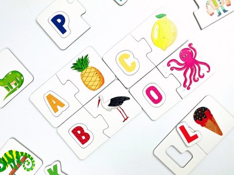 Kapitan Nauka Puzzle sensoryczne Literki - dotykam, układam i uczę się ZA6086