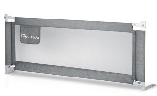 Barierka ochronna do łóżka zabezpieczająca bramka blokada 180 cm Nukido NK-227 szara