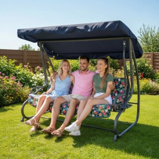 Huśtawka Ogrodowa Siedzisko Textylina 2x1 WZÓR TROPIC