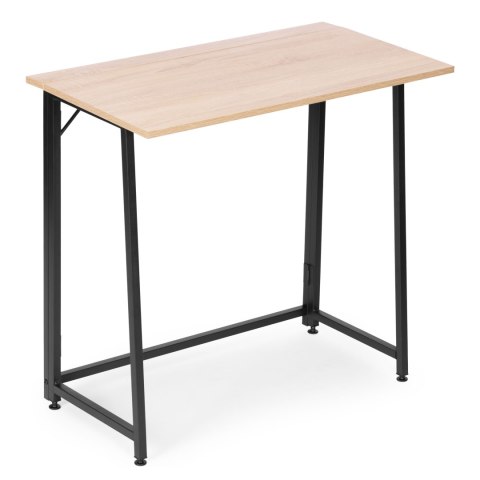 Biurko komputerowe składane 80x45 cm stolik pod laptopa loft jasny dąb ModernHome