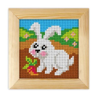 Haft z ramką. Moje pierwsze wyszywanie - Zajączek