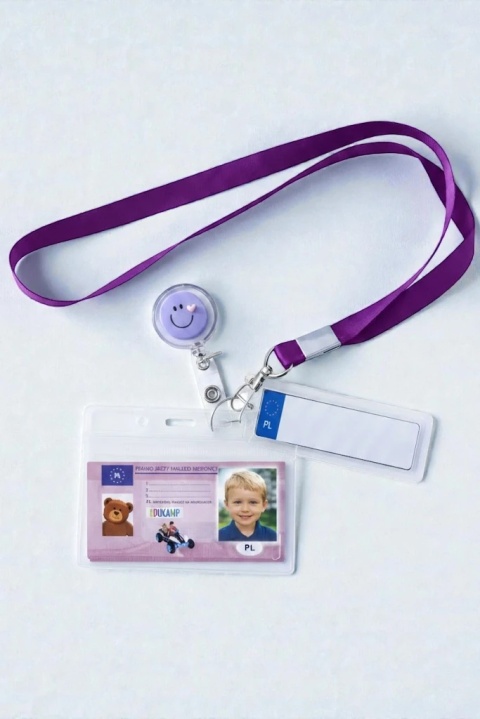 Tablice Prawo Jazdy Brelok z Imieniem Smycz identyfikator zwijak z linką