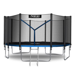 Trampolina ogrodowa 15ft/465cm z siatką zewnętrzną i drabinką Neo-Sport