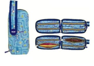 Multipiórnik owalny z 4 piórnikami Tangled Monkeys