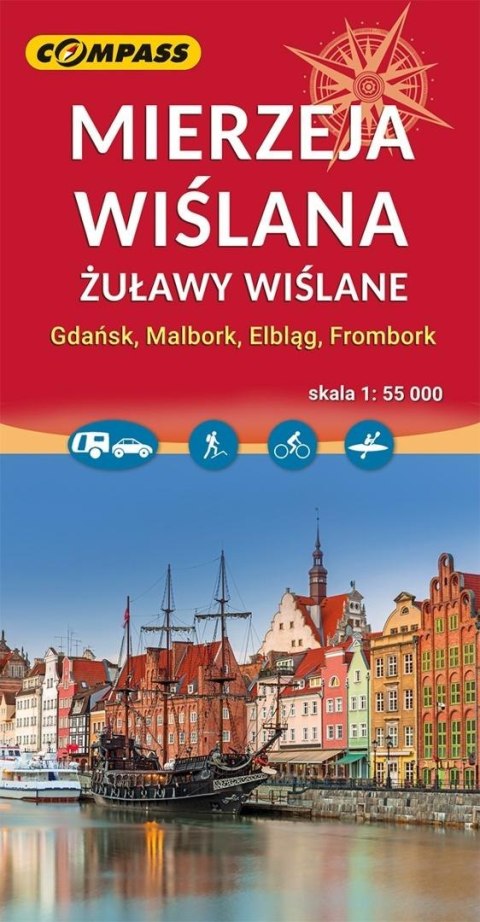 Mapa - Mierzeja Wiślana 1:55 000