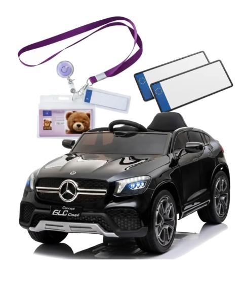 Mercedes GLC COUPE Concept 4x4 CZARNY EVA SKÓRA Licencja Akumulator litowo-jonowy