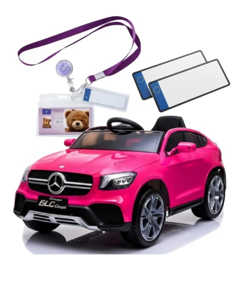 Mercedes GLC COUPE Concept 4x4 RÓŻOWY EVA SKÓRA Licencja Akumulator litowo-jonowy