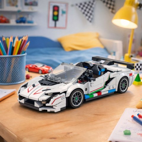 Klocki Konstrukcyjne Samochód Sportowy Kabriolet SVJ Biały 348 el.